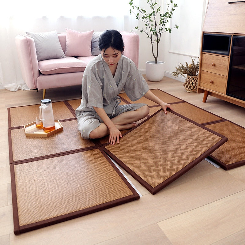 Japanese-Style Tatami Rattan Mat