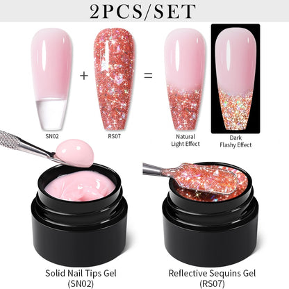 sequins japanese nails