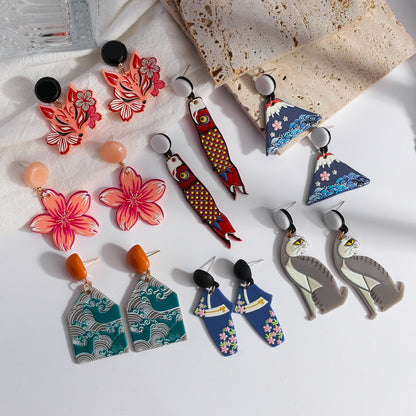 cartoon design earrings