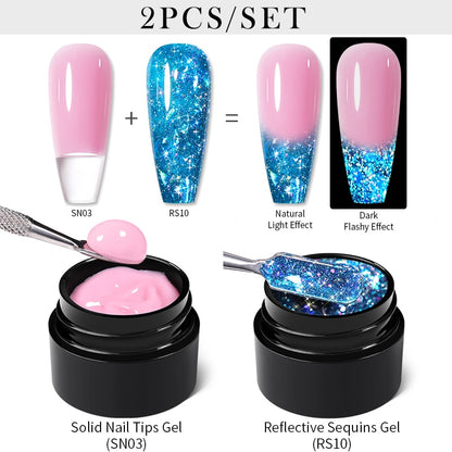 sequins japanese nails