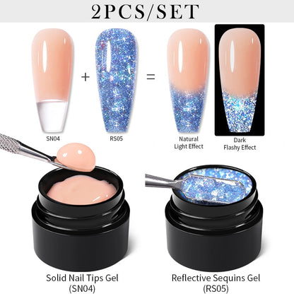 sequins japanese nails