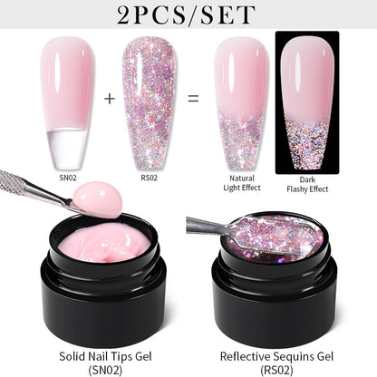 sequins japanese nails