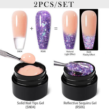 sequins japanese nails