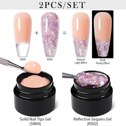 sequins japanese nails