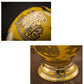 golden ceramic vase