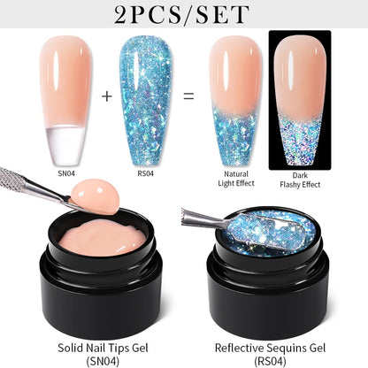 sequins japanese nails