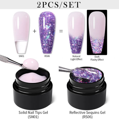 sequins japanese nails