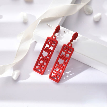 red rose season earrings