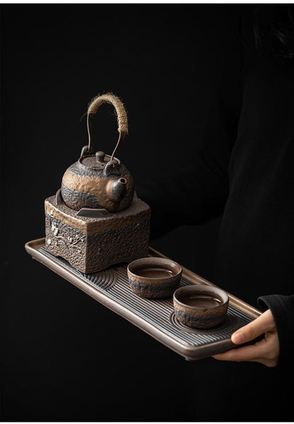 warm stoneware teaset