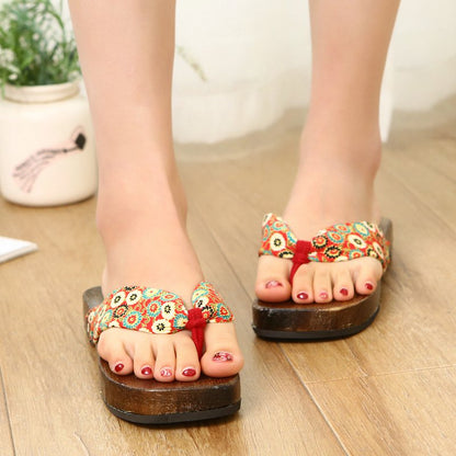 floral strips japanese sandals