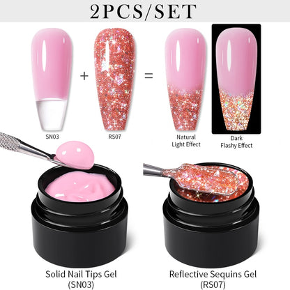 sequins japanese nails