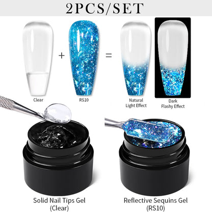 sequins japanese nails