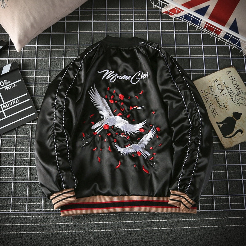 black blend bomber jacket