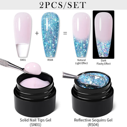 sequins japanese nails