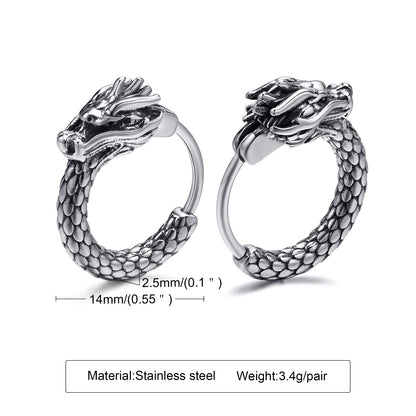mens dragon earring size
