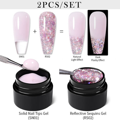 sequins japanese nails