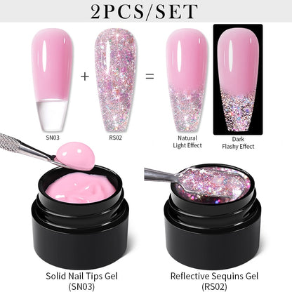 sequins japanese nails
