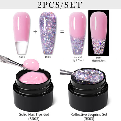 sequins japanese nails