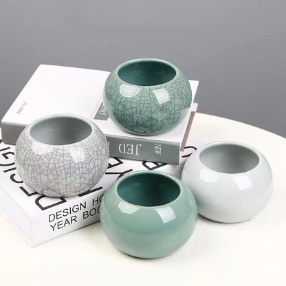round ceramic vase