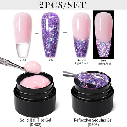 sequins japanese nails