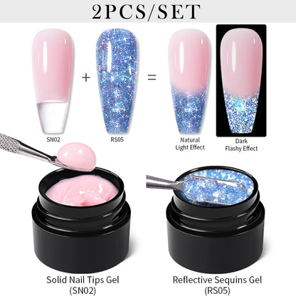 sequins japanese nails