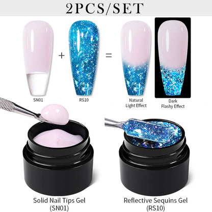 sequins japanese nails