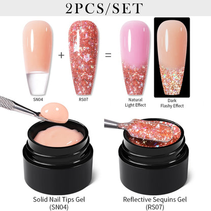 sequins japanese nails