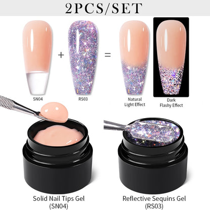 sequins japanese nails