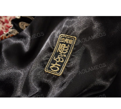 retro splicing bomber jacket