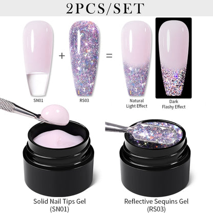 sequins japanese nails
