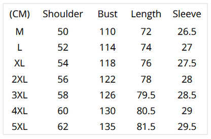 geisha t-shirt size