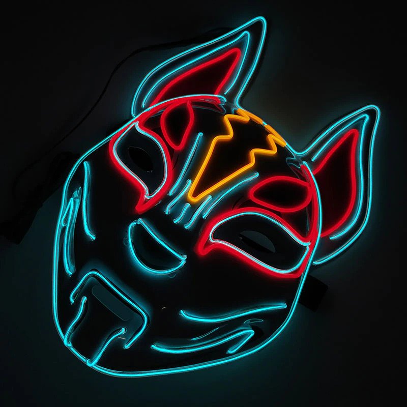 Japanese Fox LED Mask – Japanese Oni Masks