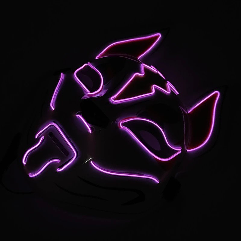 purple led mask