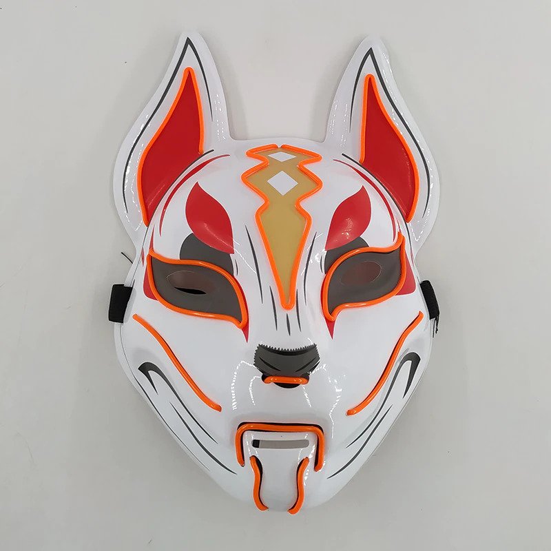 LED Kitsune Mask, Orange