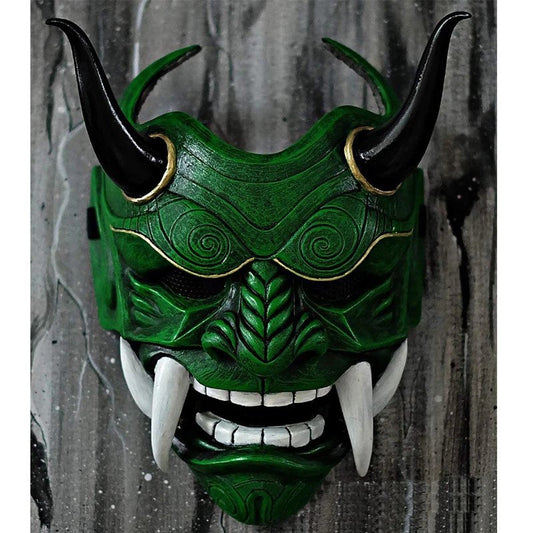 green oni mask