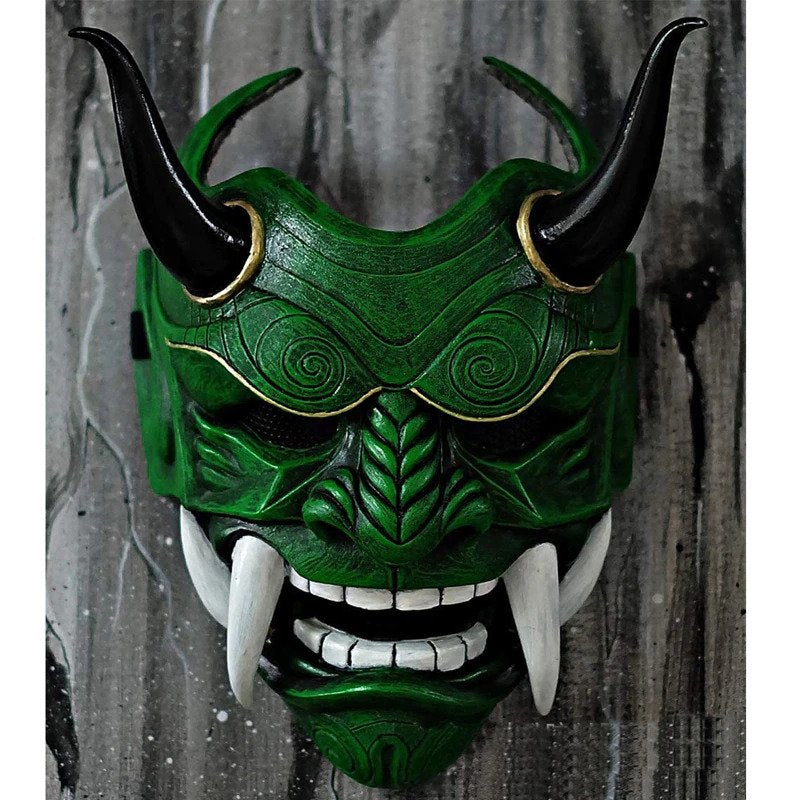 Green Oni Mask - HQ Fiberglass