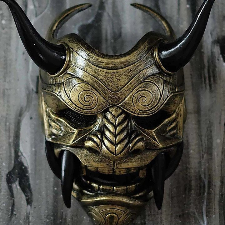 golden oni mask