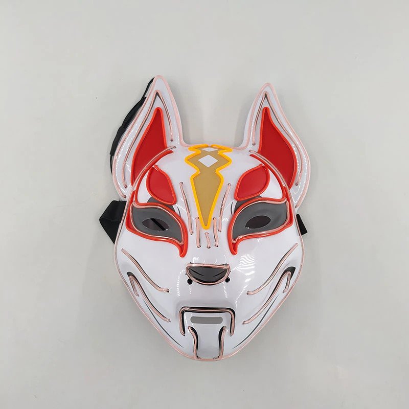 led kitsune mask