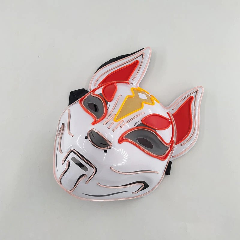 led kitsune mask