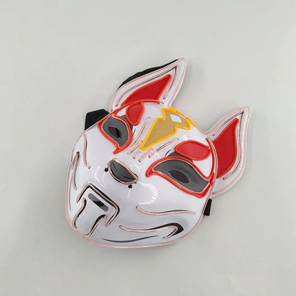 LED Kitsune fox mask light pattern