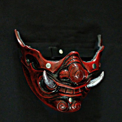 warrior oni half mask