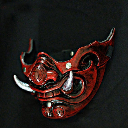 warrior oni half mask