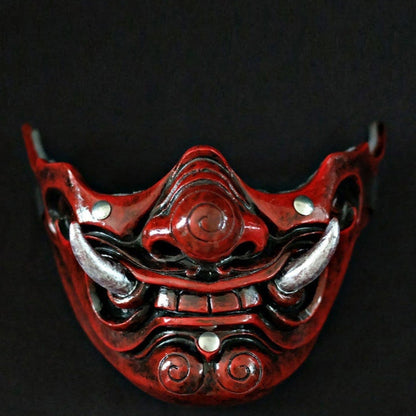 warrior oni half mask