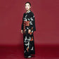 modern black kimono