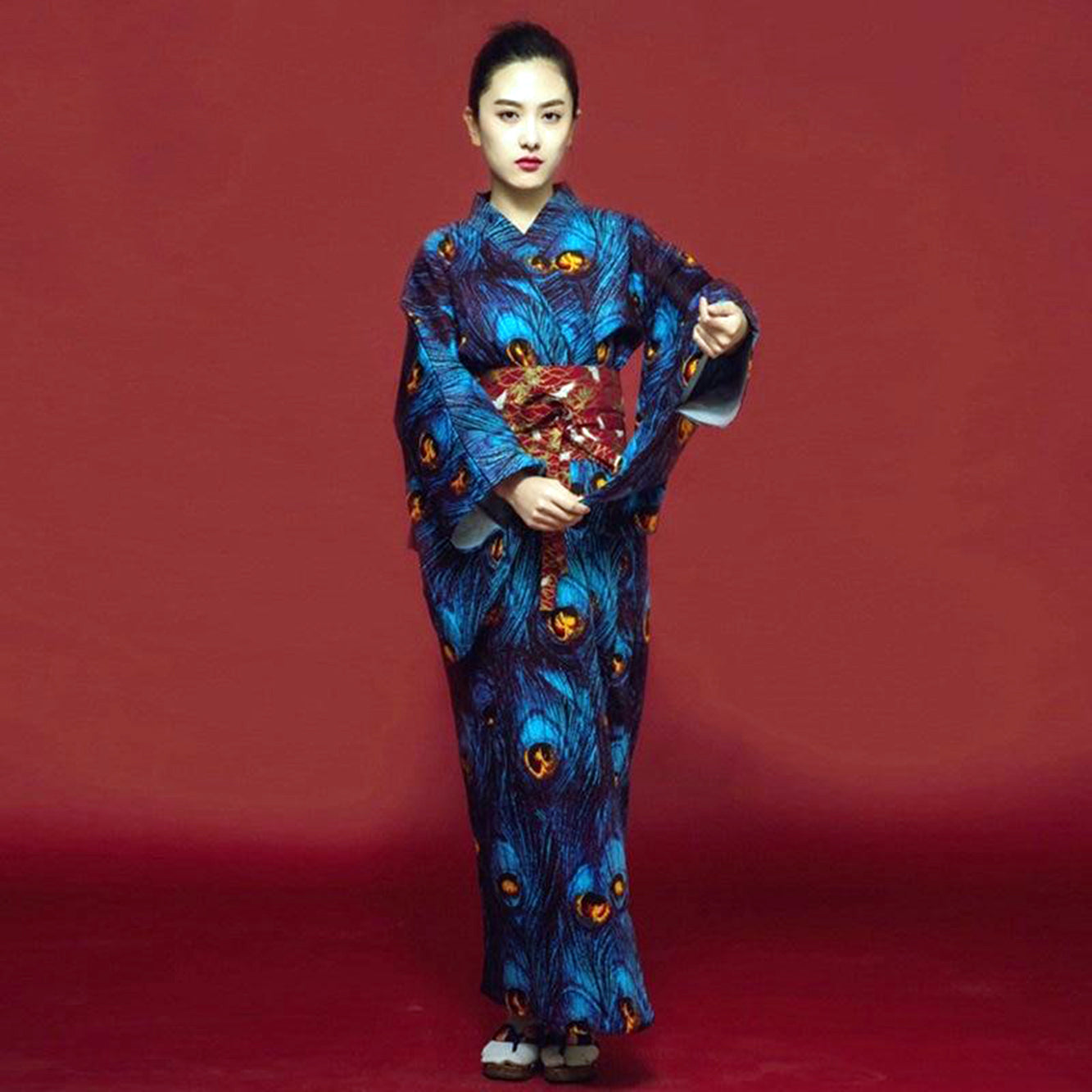 long blue kimono