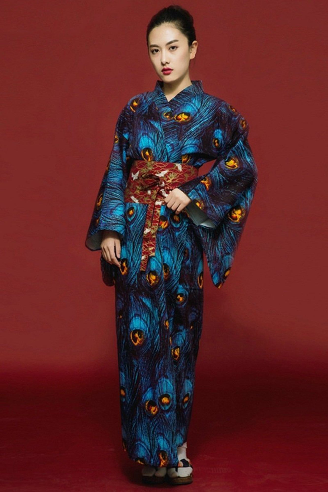 long blue kimono
