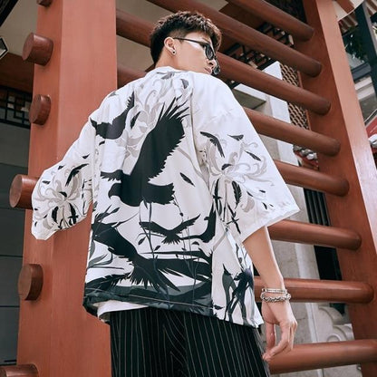 bird design haori