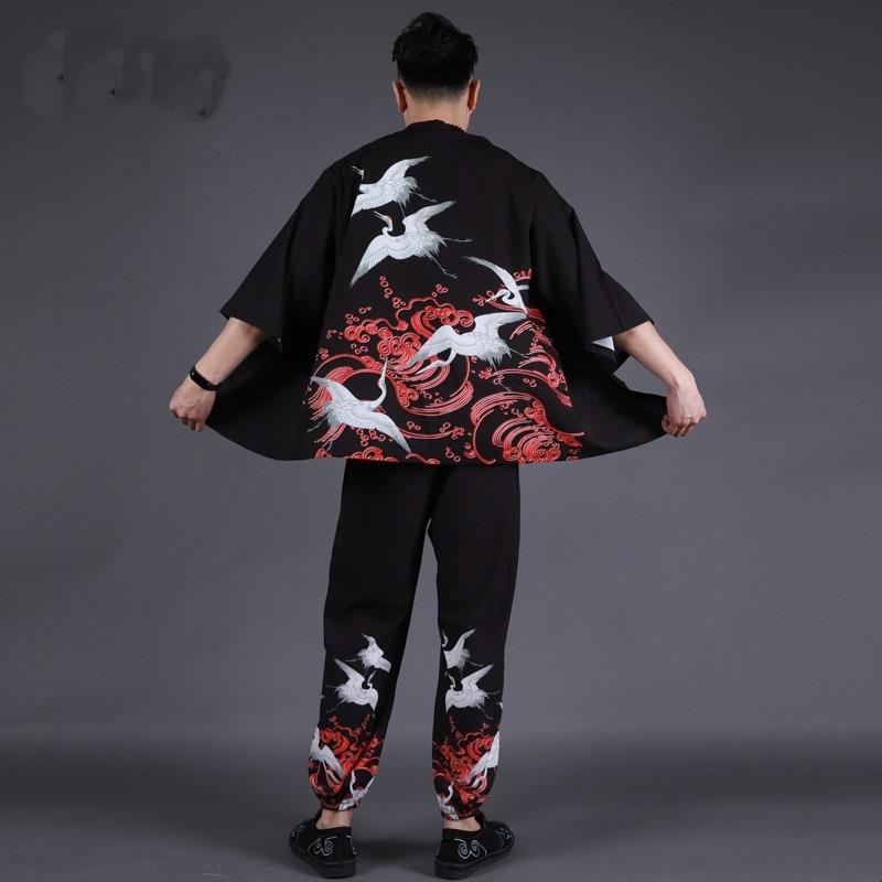 Haori Jacket Birds Black