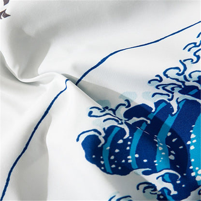 waves print pants