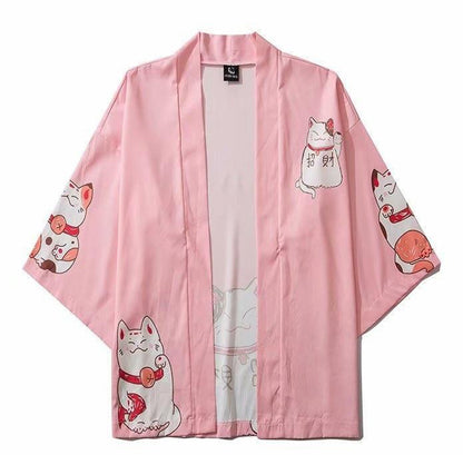 pink cat haori